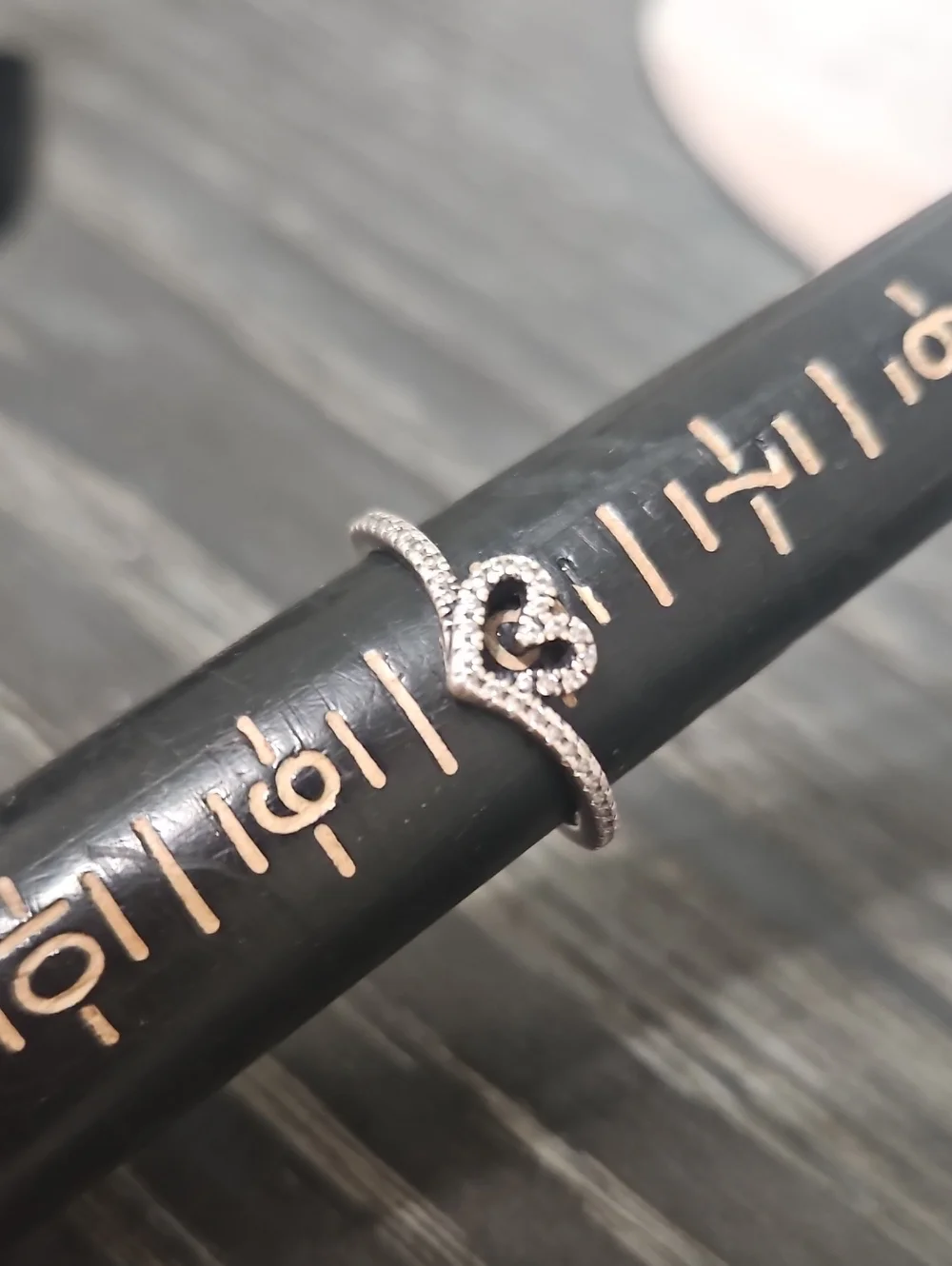 Pandora Sparkling Wishbone Heart Ring 8